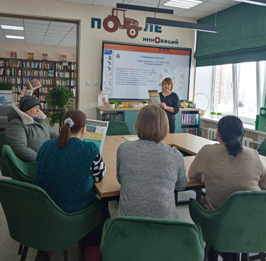 В Новояхакасинской сельской библиотеке прошла обучающая беседа «Защити себя и близких: азбука гражданской обороны»